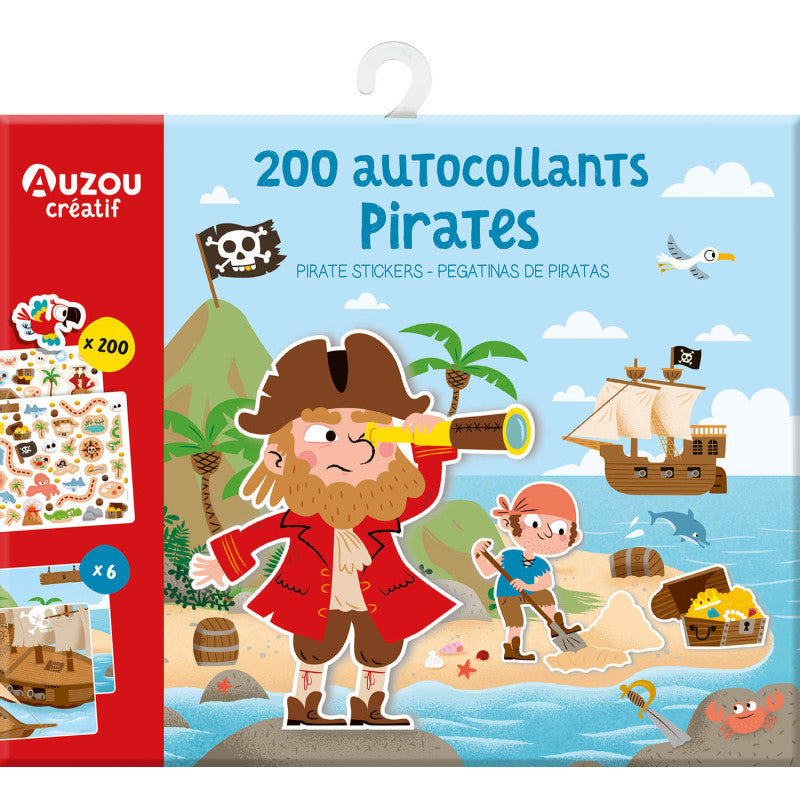 200 Stickers piratas - Auzou