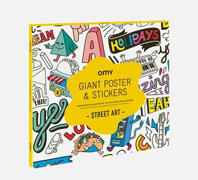 Poster gigante y Stickers- Street Art