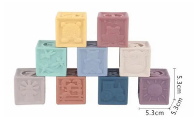Set 9 Cubos Sensoriales de Silicona