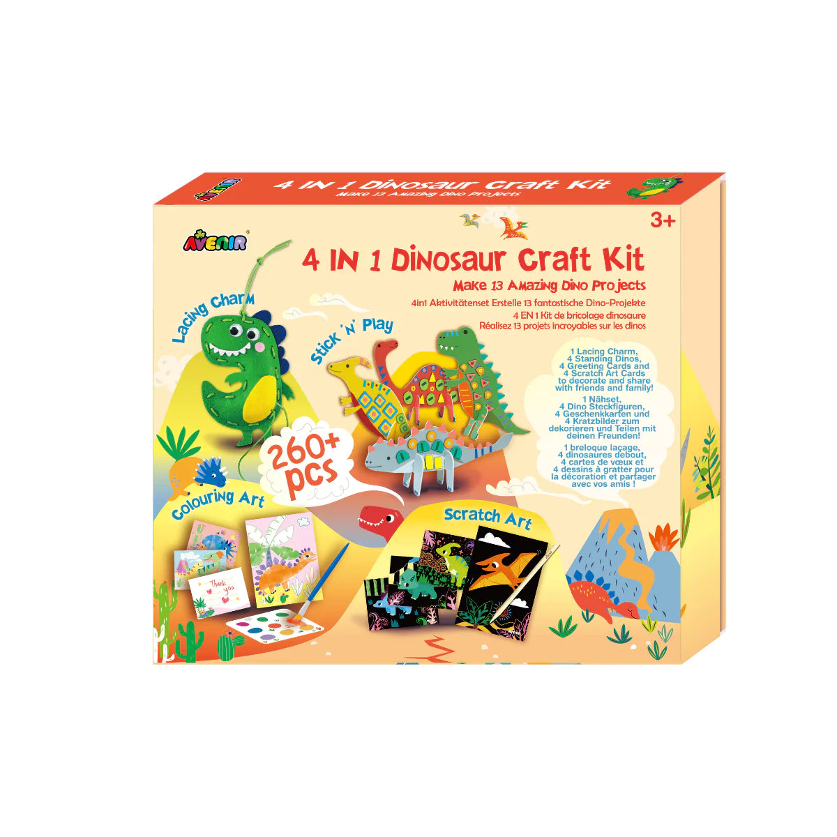 Kit Craft 4 en 1 Dinosaurios