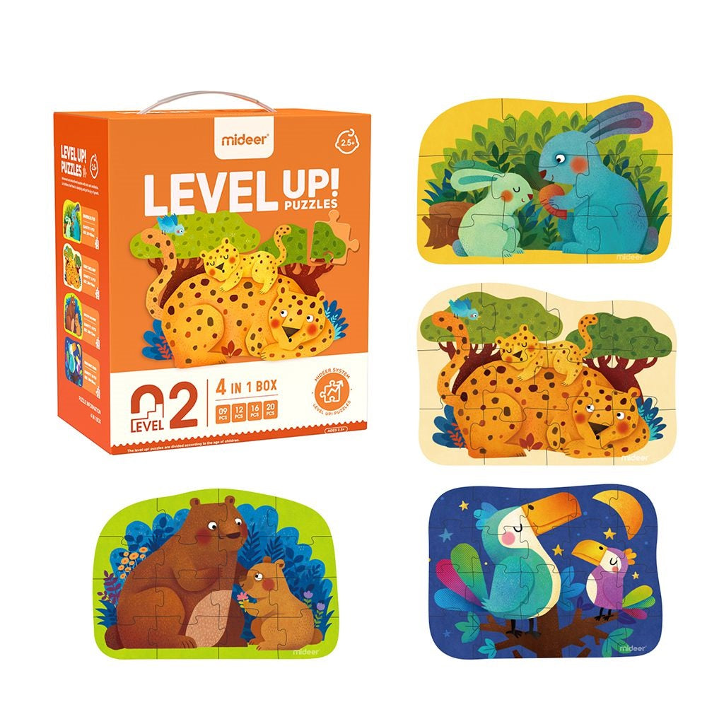 Level up 2 - Animales 4 puzzles