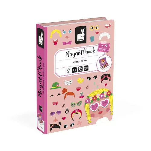 Magneti Book Crazy Faces chicas- Janod