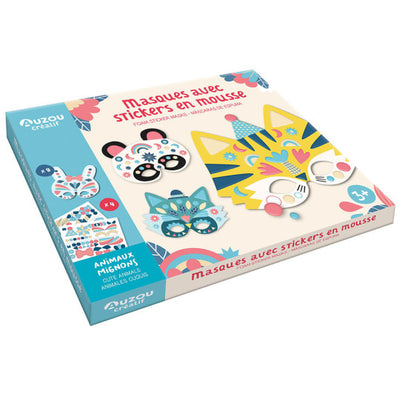 Caja para hacer máscaras de papel con stickers - Auzou