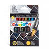 Crayones de cera carioca metallic 8 unidades