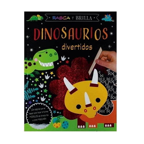 Libro rasca y brilla dinosaurios divertidos