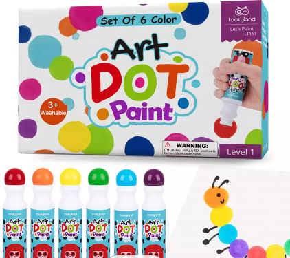 Dot painting 6 colores - Pintura de puntos