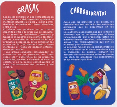 Dominó PROTEÍNAS/CARBOHIDRATOS/GRASAS/FIBRA
