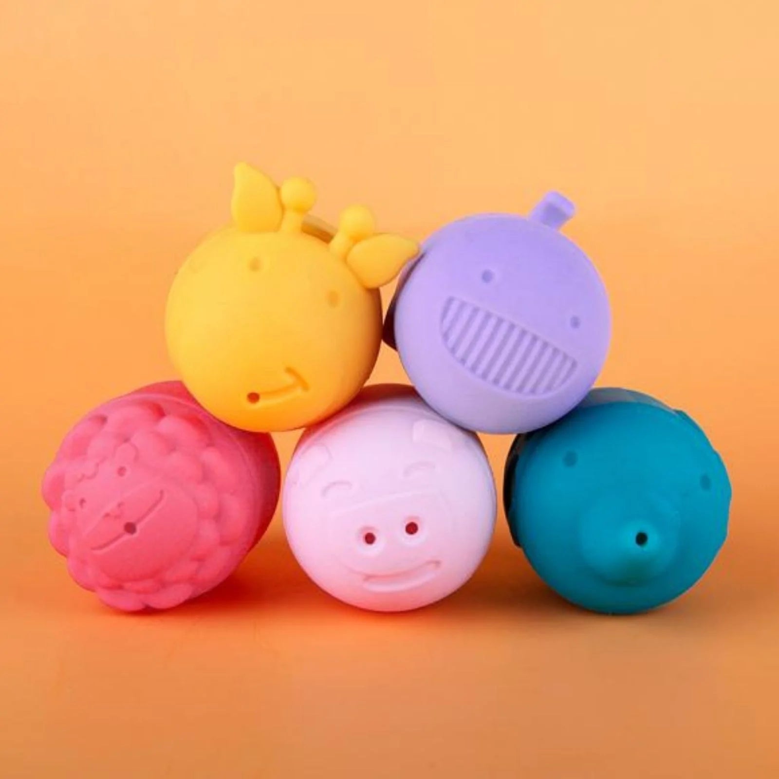 Set juguetes para baño silicona